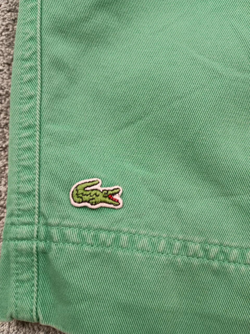Lacoste Shorts Verde Chino Clássico Preppy Old Money 2000s – photo 6